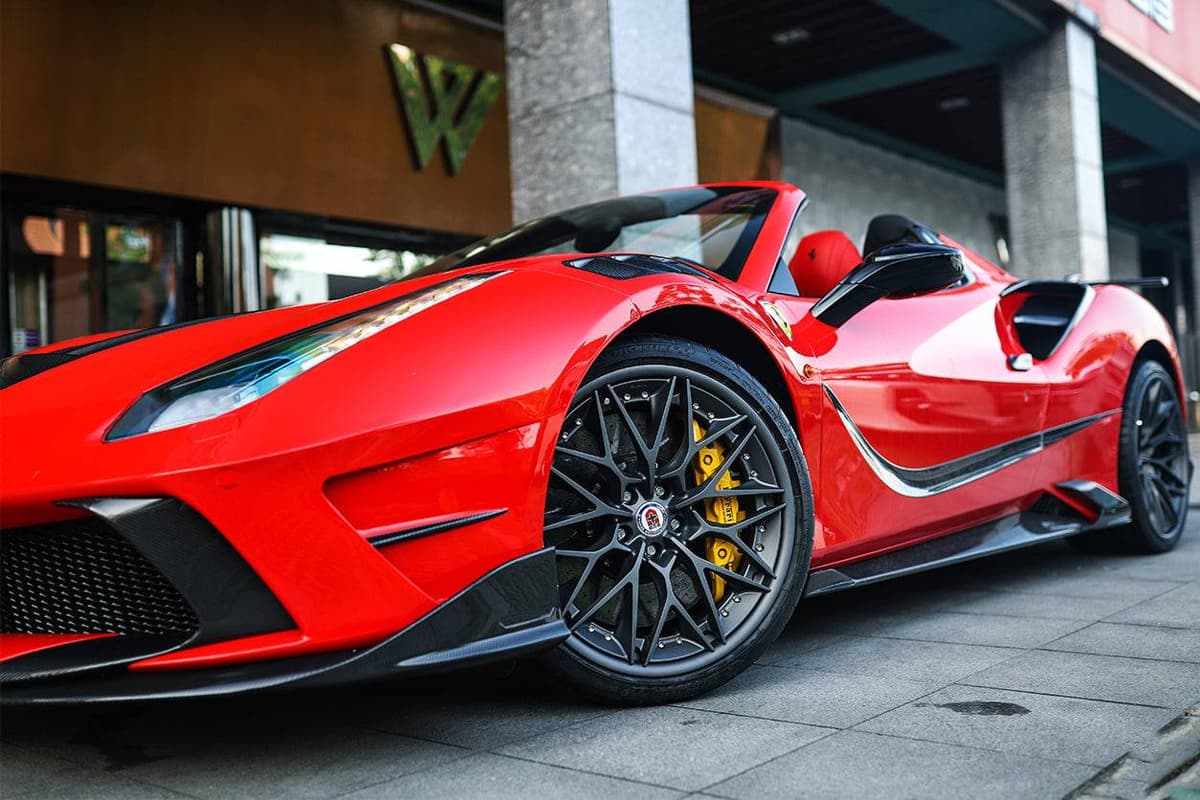 Ferrari 488 GTB Spider MSY Style Carbon Fiber Side Skirts 2015-2019