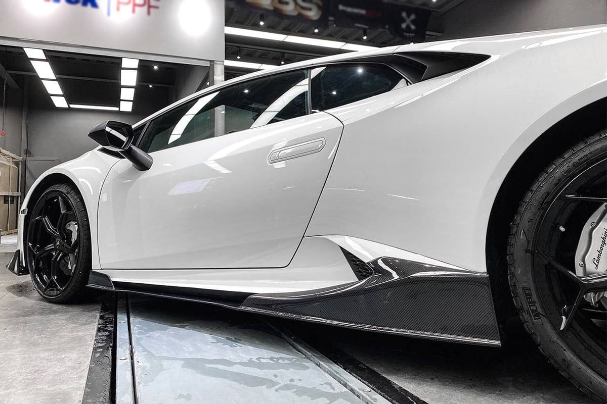 Lamborghini Huracan LP610 LP580 MD Style Carbon Fiber Side Skirts 2015-2019