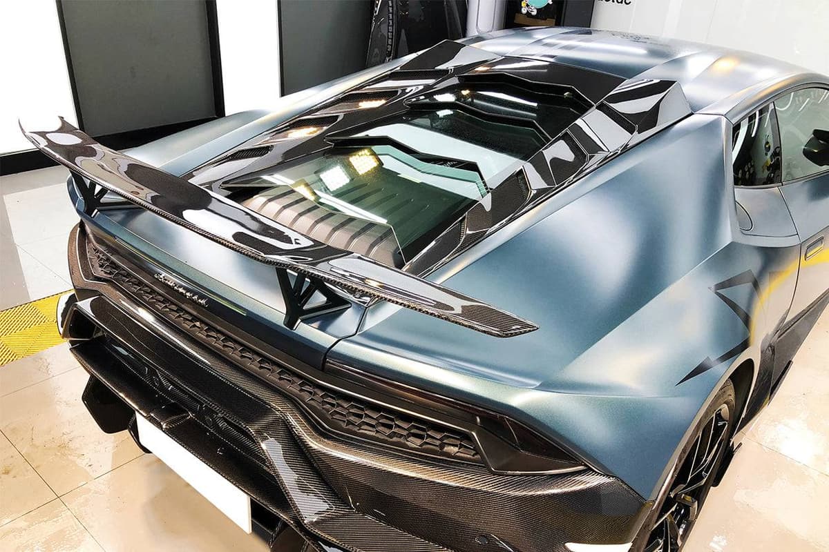 Lamborghini Huracan LP610 LP580 MSY Style Carbon Fiber Rear Engine Hood 2015-2020